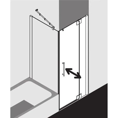 Porte battante Kermi Pasa XP avec panneau fixe - Porte de douche - Publicité Porte battante Kermi Pasa XP avec panneau fixe - Porte de douche - Publicité