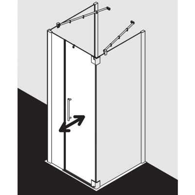 Kermi Pasa XP Porte battante - 3 attributs de variante - Porte de douche - Publicité Kermi Pasa XP Porte battante - 3 attributs de variante - Porte de douche - Publicité