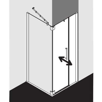Porte de douche Kermi Pasa XP - Argent mat brillant - Verre de sécurité 8mm - Hauteur 2000mm - Publicité Porte de douche Kermi Pasa XP - Argent mat brillant - Verre de sécurité 8mm - Hauteur 2000mm - Publicité