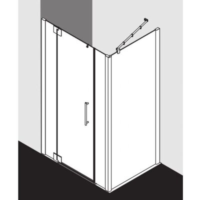 Porte de Douche en Verre PX1GL Kermi Marque - 1850mm de Hauteur - Publicité Porte de Douche en Verre PX1GL Kermi Marque - 1850mm de Hauteur - Publicité