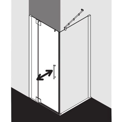 Porte Battante Kermi PASA XP - Verre de Sécurité 8mm - Fabriqué en Allemagne - Publicité Porte Battante Kermi PASA XP - Verre de Sécurité 8mm - Fabriqué en Allemagne - Publicité