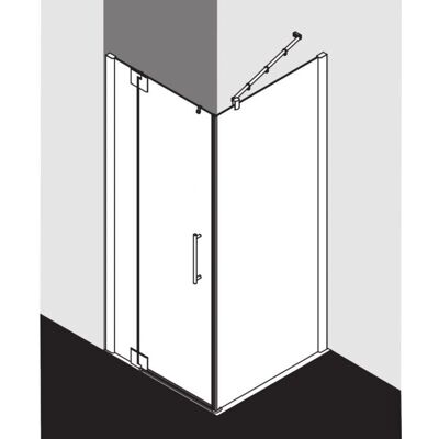 Porte de douche Kermi Pasa XP - Profilés en aluminium anodisé, Verre de sécurité 8mm, Profil réglable - Publicité Porte de douche Kermi Pasa XP - Profilés en aluminium anodisé, Verre de sécurité 8mm, Profil réglable - Publicité