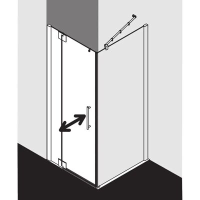 Porte de douche Kermi PX1WL en aluminium anodisé, argent brillant - Porte de douche - Publicité Porte de douche Kermi PX1WL en aluminium anodisé, argent brillant - Porte de douche - Publicité