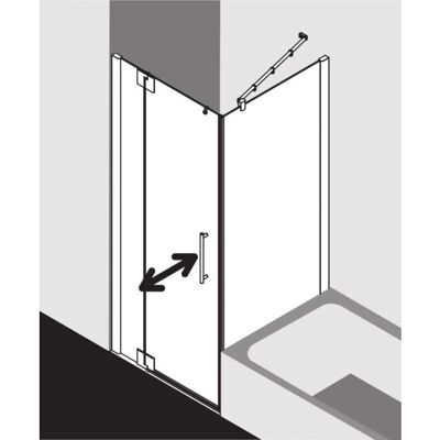 Kermi Marque Modèle 1-3 Attributs - Porte de douche - Publicité Kermi Marque Modèle 1-3 Attributs - Porte de douche - Publicité