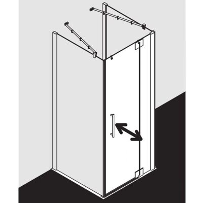 Porte de Douche Kermi Argent Mat PX1WR - Verre de Sécurité 8mm - Publicité Porte de Douche Kermi Argent Mat PX1WR - Verre de Sécurité 8mm - Publicité