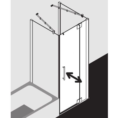 Porte de douche Kermi Marque PX1WR Aluminium Anodisé 8mm Verre de sécurité - Porte de douche - Publicité Porte de douche Kermi Marque PX1WR Aluminium Anodisé 8mm Verre de sécurité - Porte de douche - Publicité