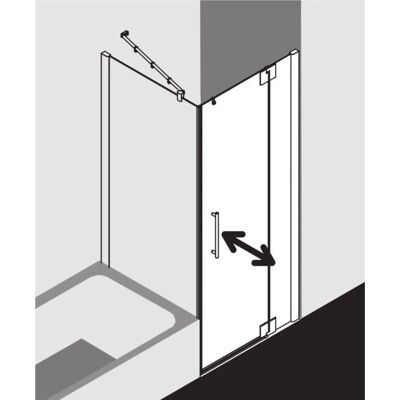 Porte de Douche Kermi Marque PX1WR Aluminium Elox - 2000mm H - Publicité Porte de Douche Kermi Marque PX1WR Aluminium Elox - 2000mm H - Publicité