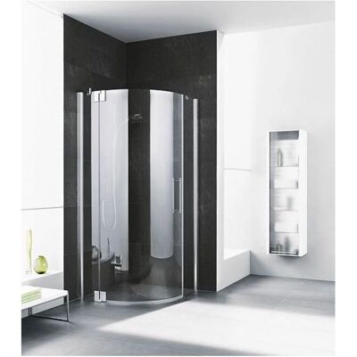 Kermi Pasa XP Viertelkreis-Schwingtür PX55RV41181AK - 55cm Radius, Silber mattglanz, ESG klar, rechts Kermi Pasa XP Viertelkreis-Schwingtür PX55RV41181AK - 55cm Radius, Silber mattglanz, ESG klar, rechts