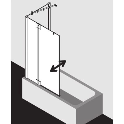 Porte de Douche Kermi - Ajustable, Verre de Sécurité, Fabriqué en Allemagne - Publicité Porte de Douche Kermi - Ajustable, Verre de Sécurité, Fabriqué en Allemagne - Publicité