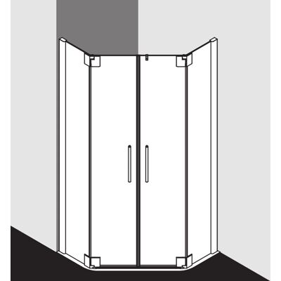 Kermi PXF50 Fünfeck-Duschabtrennung - Hochwertiges Glas & Aluminium Kermi PXF50 Fünfeck-Duschabtrennung - Hochwertiges Glas & Aluminium
