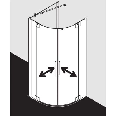 Kermi Pasa XP Viertelkreis-Duschkabine - Sicherheitsglas Kermi Pasa XP Viertelkreis-Duschkabine - Sicherheitsglas