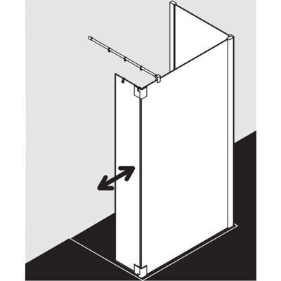 Kermi Pasa XP Argent Brillant Paroi Walk-In - Publicité Kermi Pasa XP Argent Brillant Paroi Walk-In - Publicité