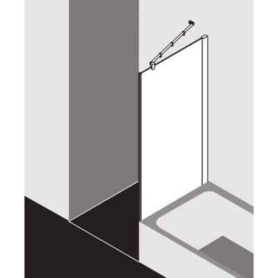 Paroi latérale raccourcie Kermi PASA XP pour baignoire - Paroi de douche - Publicité Paroi latérale raccourcie Kermi PASA XP pour baignoire - Paroi de douche - Publicité