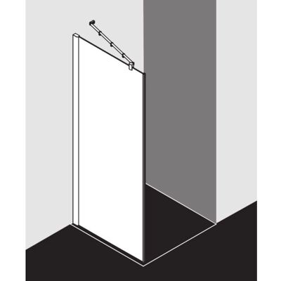 Paroi de douche Kermi PXTWD 100x200cm - Argent Brillant - Verre de sécurité clair - Publicité Paroi de douche Kermi PXTWD 100x200cm - Argent Brillant - Verre de sécurité clair - Publicité