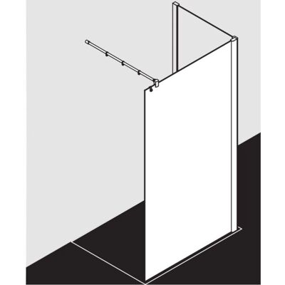 Kermi Pasa XP Mur Walk-In - Argent Mat, Stabilisation 90°, 2000mm H - Publicité Kermi Pasa XP Mur Walk-In - Argent Mat, Stabilisation 90°, 2000mm H - Publicité