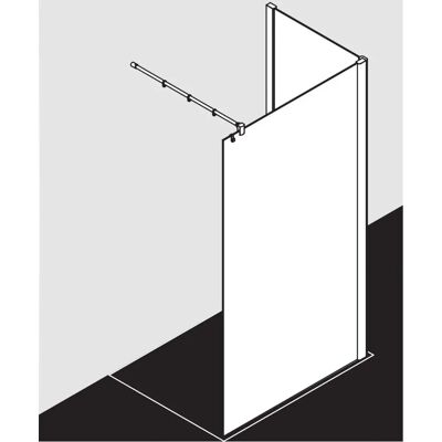 Mur de Douche Walk-In Kermi Argent Mat Brillant - 2000mm Haut, 870-900mm Large, Verre de Sécurité - Publicité Mur de Douche Walk-In Kermi Argent Mat Brillant - 2000mm Haut, 870-900mm Large, Verre de Sécurité - Publicité