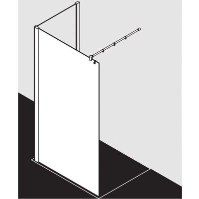 Pasa XP Mur Walk-In - Verre de Sécurité, Argent Brillant - Salle de Bain - Publicité Pasa XP Mur Walk-In - Verre de Sécurité, Argent Brillant - Salle de Bain - Publicité