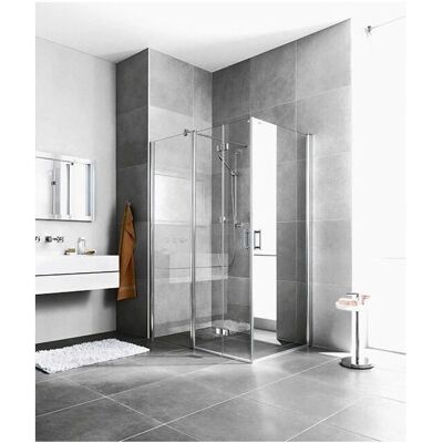 Kermi Diga porte d'angle blanche - Douche - Publicité Kermi Diga porte d'angle blanche - Douche - Publicité