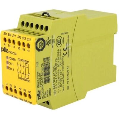 Relais de sécurité Pilz PNOZ X3 - 2 canaux, 24 V DC/110 V AC - Interrupteur de sécurité - Publicité Relais de sécurité Pilz PNOZ X3 - 2 canaux, 24 V DC/110 V AC - Interrupteur de sécurité - Publicité