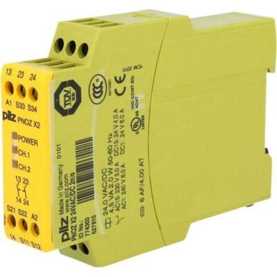 Pilz PNOZ X2 Veiligheidsrelais - 24V, 2-kanalen, EN ISO 13849-1 Niveau e Pilz PNOZ X2 Veiligheidsrelais - 24V, 2-kanalen, EN ISO 13849-1 Niveau e