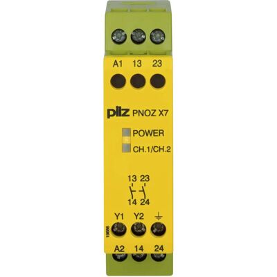 Relais de sécurité Pilz PNOZ X7 - 230V CA, 2 contacts de sécurité - Montage sur rail DIN - Publicité Relais de sécurité Pilz PNOZ X7 - 230V CA, 2 contacts de sécurité - Montage sur rail DIN - Publicité