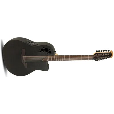 Ovation 2058TX-5-G 12-snarige gitaar - Zwart Textured Ovation 2058TX-5-G 12-snarige gitaar - Zwart Textured