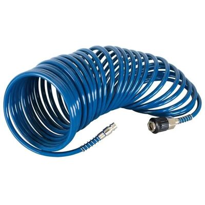 Scheppach - Tubo spirale aria compressa 10M con raccordi Scheppach - Tubo spirale aria compressa 10M con raccordi