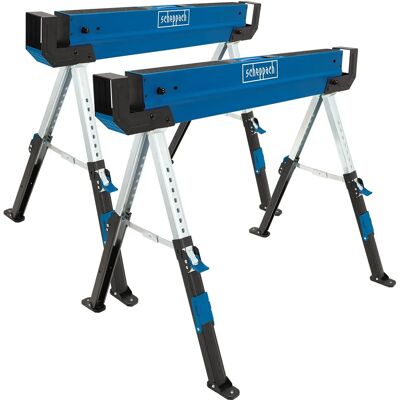 Caballetes de acero Scheppach MWB600 - Juego de 2 Caballetes de acero Scheppach MWB600 - Juego de 2
