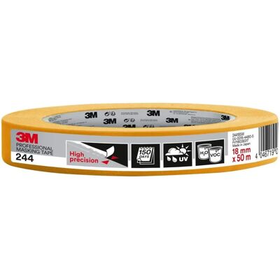 Fita de Mascaramento Scotch Super PT244 - Ouro - 50m x 18mm - Exterior Fita de Mascaramento Scotch Super PT244 - Ouro - 50m x 18mm - Exterior