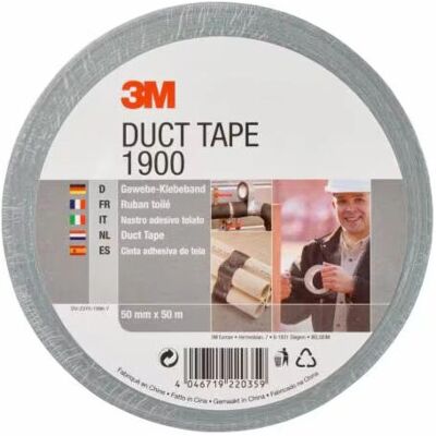 3M Value Duct Tape 1900 – Nastro adesivo grigio argento 3M Value Duct Tape 1900 – Nastro adesivo grigio argento