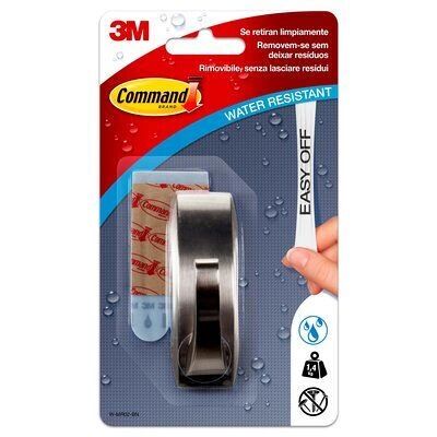 Ganchos de metal COMMAND 16821 clássico para casa - Resistente à água, Níquel Ganchos de metal COMMAND 16821 clássico para casa - Resistente à água, Níquel