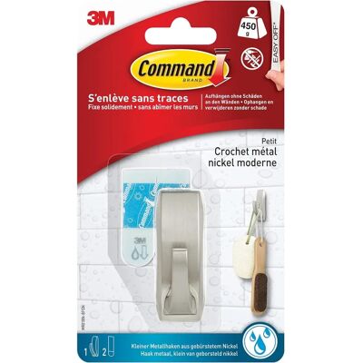 Pêne moderne en acier 3M Command - Petit - SansCouleur - 500g Pêne moderne en acier 3M Command - Petit - SansCouleur - 500g