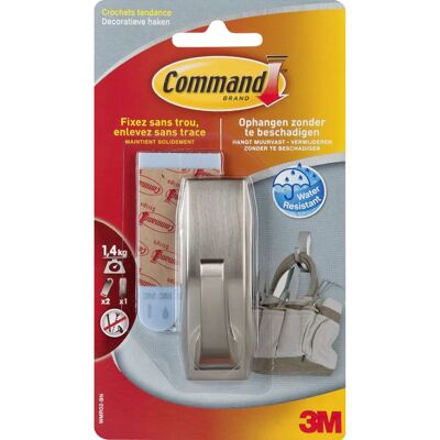 Crochet de rangement domestique 3M Command WMR02BNC - Intérieur & Extérieur - Métallique - 1 pc Crochet de rangement domestique 3M Command WMR02BNC - Intérieur & Extérieur - Métallique - 1 pc