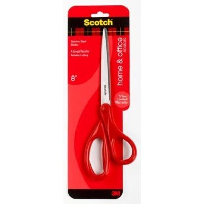 Scotch Modell 1408 Rote Universal-Schere aus Edelstahl - 20cm Scotch Modell 1408 Rote Universal-Schere aus Edelstahl - 20cm