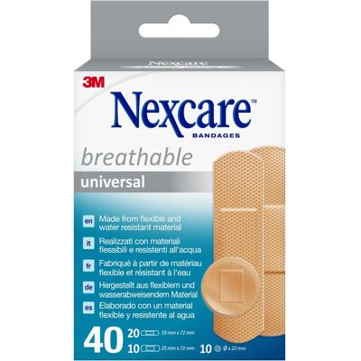 Curitas Universales Nexcare - Primeros Auxilios - 40 unidades Curitas Universales Nexcare - Primeros Auxilios - 40 unidades