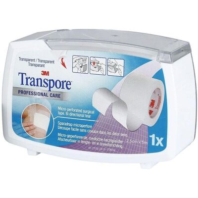 Ruban Médical Transparent Hypoallergénique 3M Transpore - Fixation des plaies - Publicité Ruban Médical Transparent Hypoallergénique 3M Transpore - Fixation des plaies - Publicité
