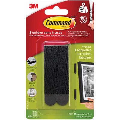 Command Grandes Bandes pour Cadres - Bandes de Fixation - Publicité Command Grandes Bandes pour Cadres - Bandes de Fixation - Publicité