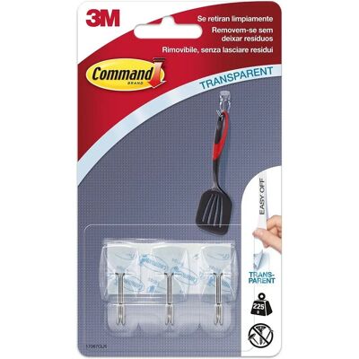 Command transparente Klebehaken 3 Stück Command transparente Klebehaken 3 Stück