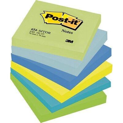 Papier Notes Post-It 4046719506392 - Auto-adhésif, 100 feuilles, Bleu, Vert, Jaune - Papier de notes - Publicité Papier Notes Post-It 4046719506392 - Auto-adhésif, 100 feuilles, Bleu, Vert, Jaune - Papier de notes - Publicité