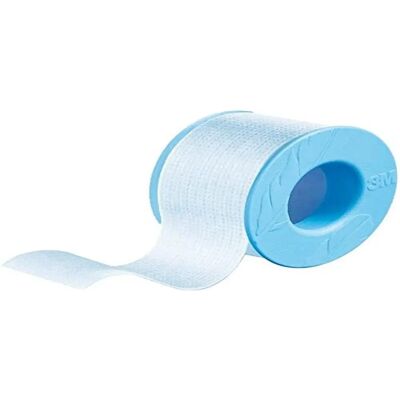 Bande adhésive en silicone microporeux 3M - Bleu clair - 2,5cm x 5m - Publicité Bande adhésive en silicone microporeux 3M - Bleu clair - 2,5cm x 5m - Publicité