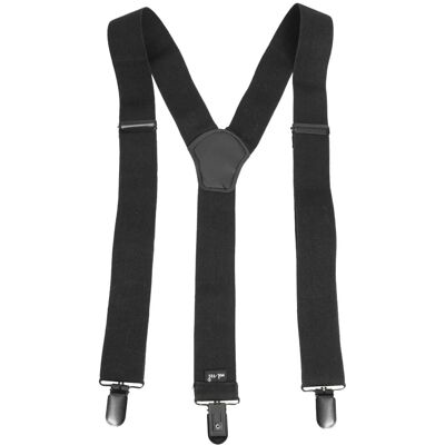 Mil-Tec svarta suspenders med klämmor – Justerbar 120cm - Suspenders Mil-Tec svarta suspenders med klämmor – Justerbar 120cm - Suspenders