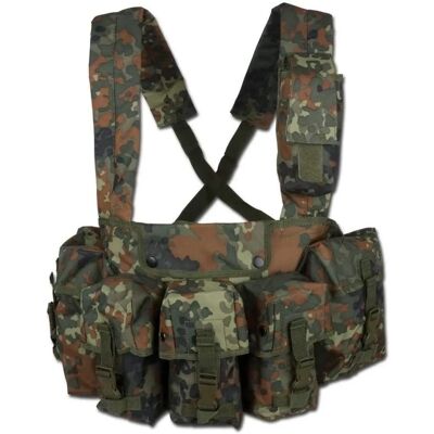 Mil-Tec Ceinture tactique Molle Webbing Transport militaire Flecktarn - Publicité Mil-Tec Ceinture tactique Molle Webbing Transport militaire Flecktarn - Publicité