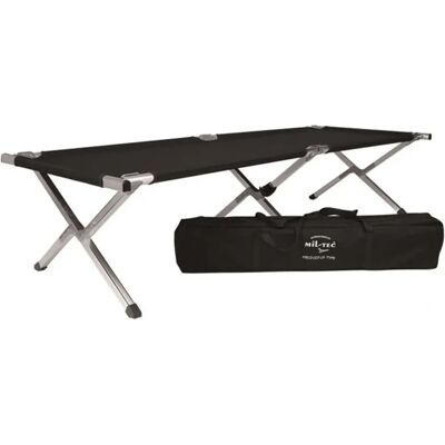 Lit de camping US en aluminium - Léger, Pliable, 190x65cm - Publicité Lit de camping US en aluminium - Léger, Pliable, 190x65cm - Publicité