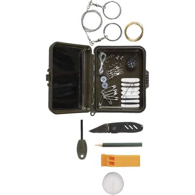 Mil-Tec Survival Kit 15 delar - Överlevnadsutrustning Mil-Tec Survival Kit 15 delar - Överlevnadsutrustning