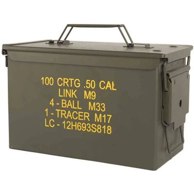 Mil-Tec US Ammo Box M2A1 Cal. 50 Steel - Boîte à munitions Mil-Tec US Ammo Box M2A1 Cal. 50 Steel - Boîte à munitions