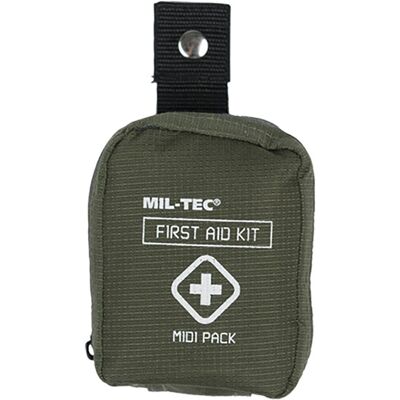 Trousse de Premiers Secours Mil-Tec Olive - Midi, Compacte, Extérieur Trousse de Premiers Secours Mil-Tec Olive - Midi, Compacte, Extérieur