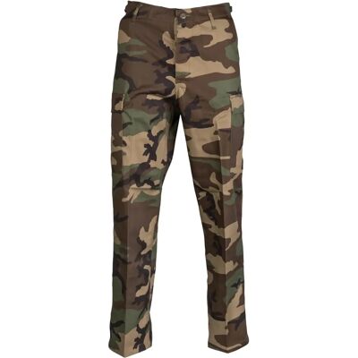 Pantalon Ranger BDU Woodland Mil-Tec - Chasse & Paintball - Publicité Pantalon Ranger BDU Woodland Mil-Tec - Chasse & Paintball - Publicité