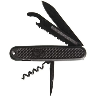 Mil-Tec Couteau de Poche - Lame Fixe Noire - Publicité Mil-Tec Couteau de Poche - Lame Fixe Noire - Publicité