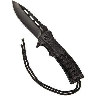 Mil-Tec Sort Enhånd Paracord Kniv - Lommeliggørelse Mil-Tec Sort Enhånd Paracord Kniv - Lommeliggørelse