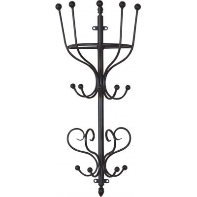 Möbel Direkt Online - Agnes - Schwarz - Stahl - Wandgarderobe Möbel Direkt Online - Agnes - Schwarz - Stahl - Wandgarderobe